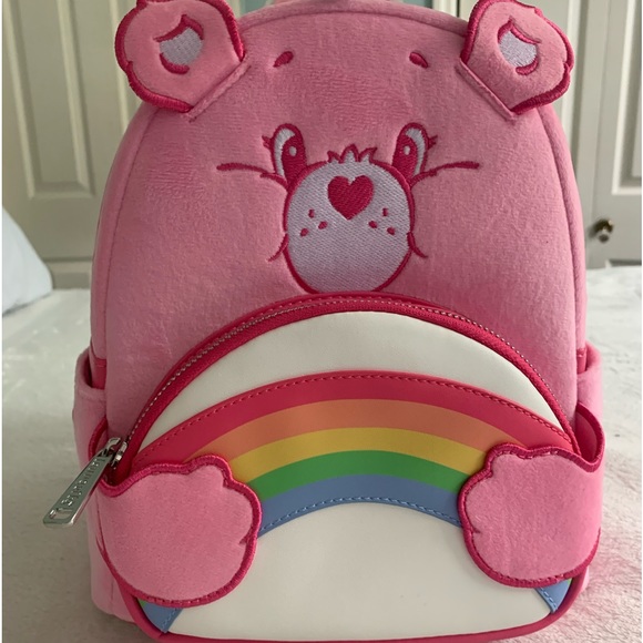 Loungefly Care Bears Cheer Bear Backpack Bag Purse 40th Anniversary NWT